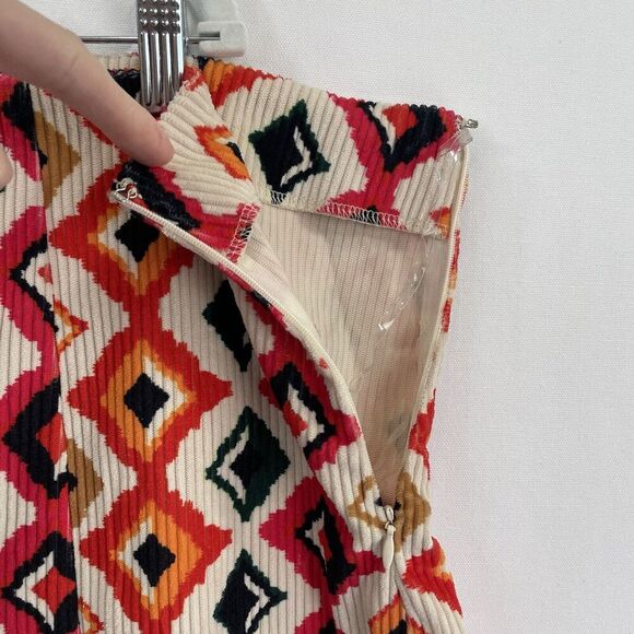 Savanna Jane Skirt Womens 2X Plus‎ Orange Aztec Mini Boho Festival Beach NWT - Picture 8 of 16